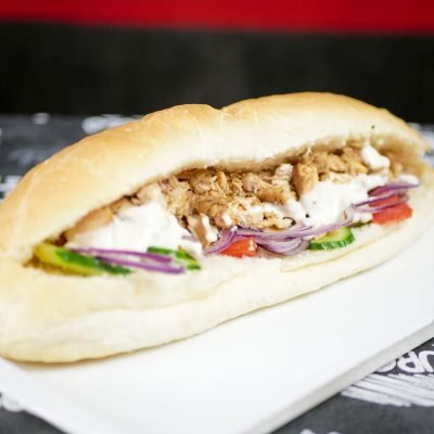 Fast food on a restaurant table